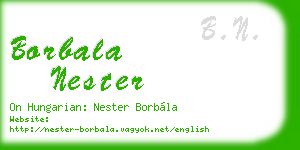 borbala nester business card